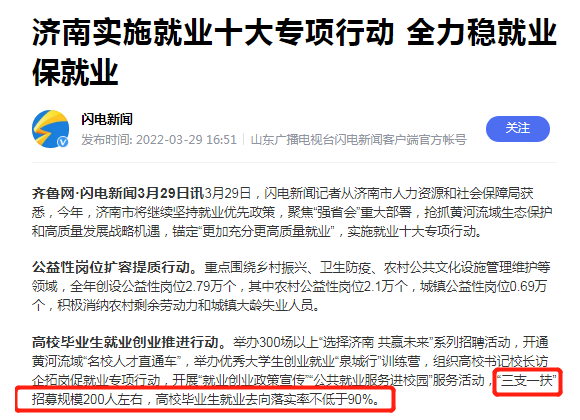 2022 年山东三支一扶计划招募 1900 人，济南增幅近 40%，笔试科目为公共基础知识图3