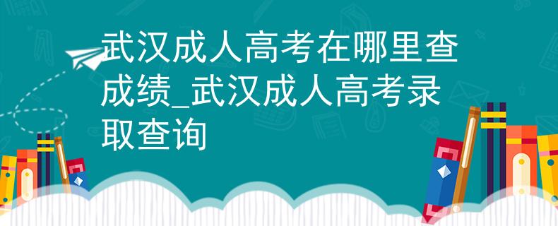 武汉成人高考在哪里查成绩_武汉成人高考录取查询