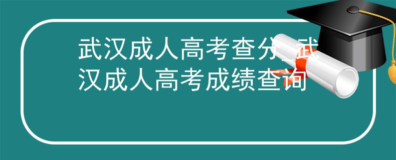 武汉成人高考查分_武汉成人高考成绩查询