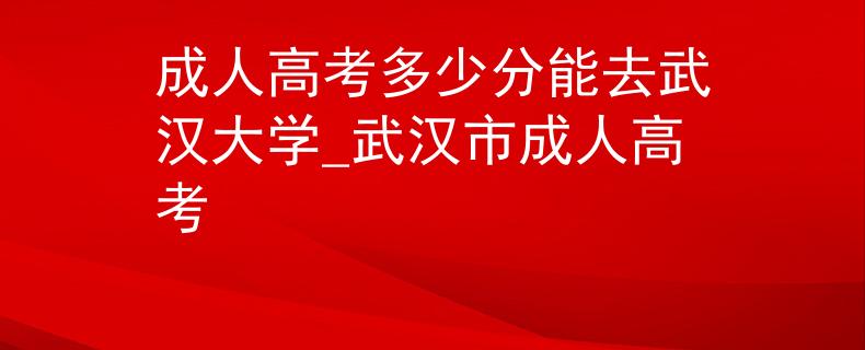 成人高考多少分能去武汉大学_武汉市成人高考