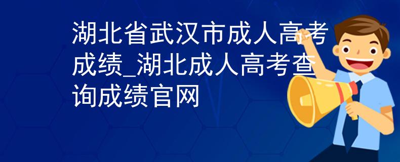 湖北省武汉市成人高考成绩_湖北成人高考查询成绩官网