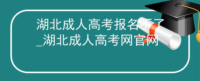 湖北成人高考报名不了_湖北成人高考网官网
