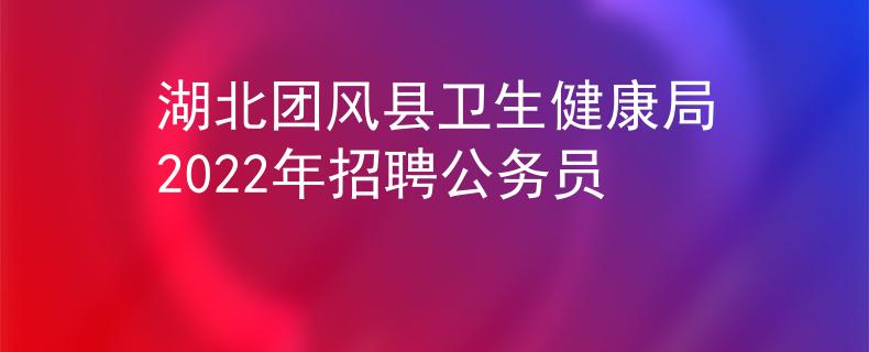 湖北团风县卫生健康局2022年招聘公务员