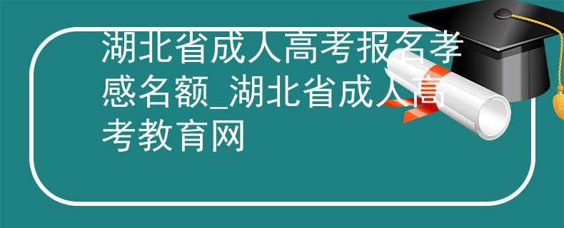 湖北省成人高考报名孝感名额_湖北省成人高考教育网