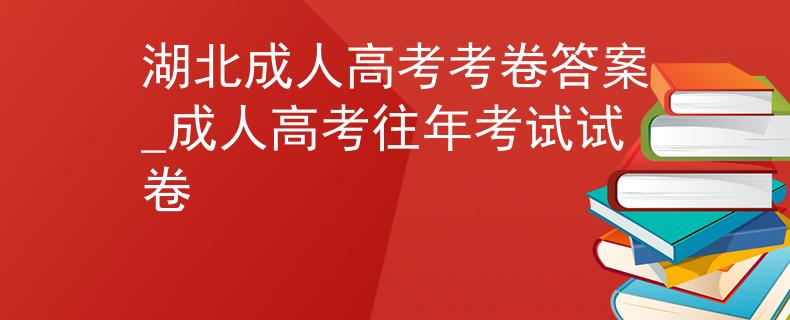 湖北成人高考考卷答案_成人高考往年考试试卷